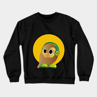 Owl music love Crewneck Sweatshirt